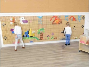 Стена Геометрические колышки, 256 шт (8 цветов, с точкой по центру) набор 2