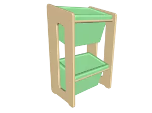 Система хранения № 2 с контейнерами 63x39x27 см